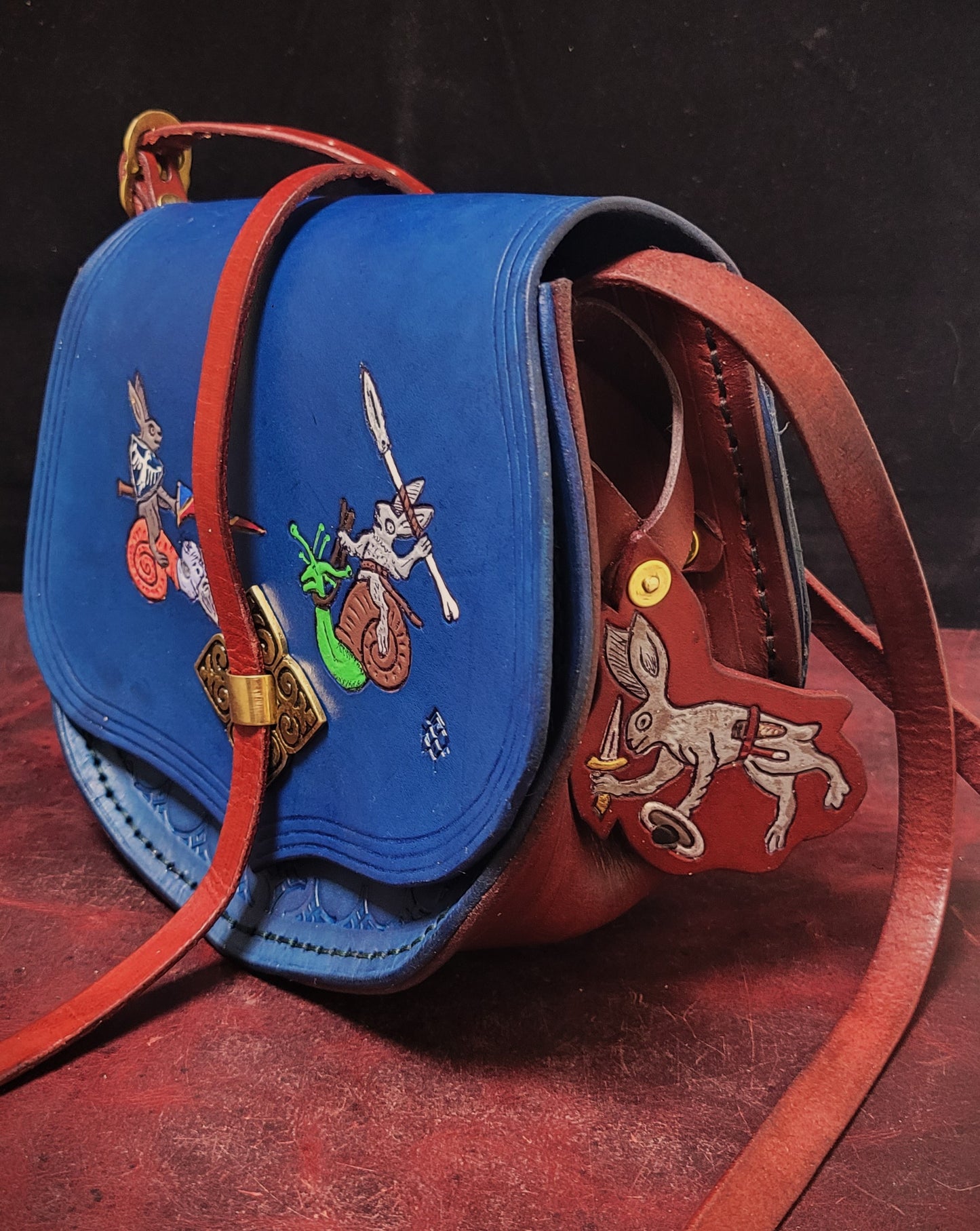 Medieval Jousting Rabbits Purse