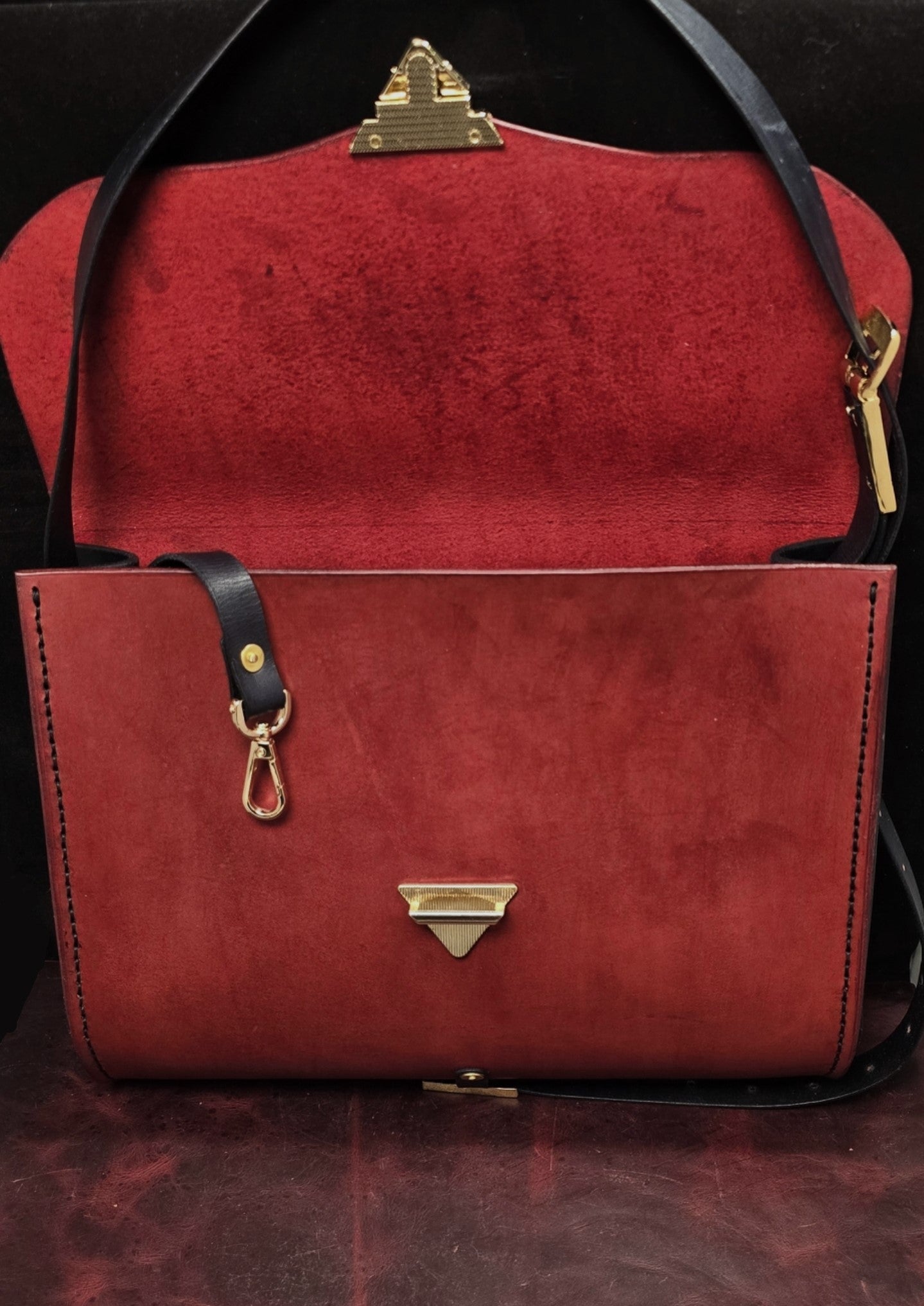 Medieval Murder Rabbits purse - "Hop Into Battle!" - Burgundy and Black