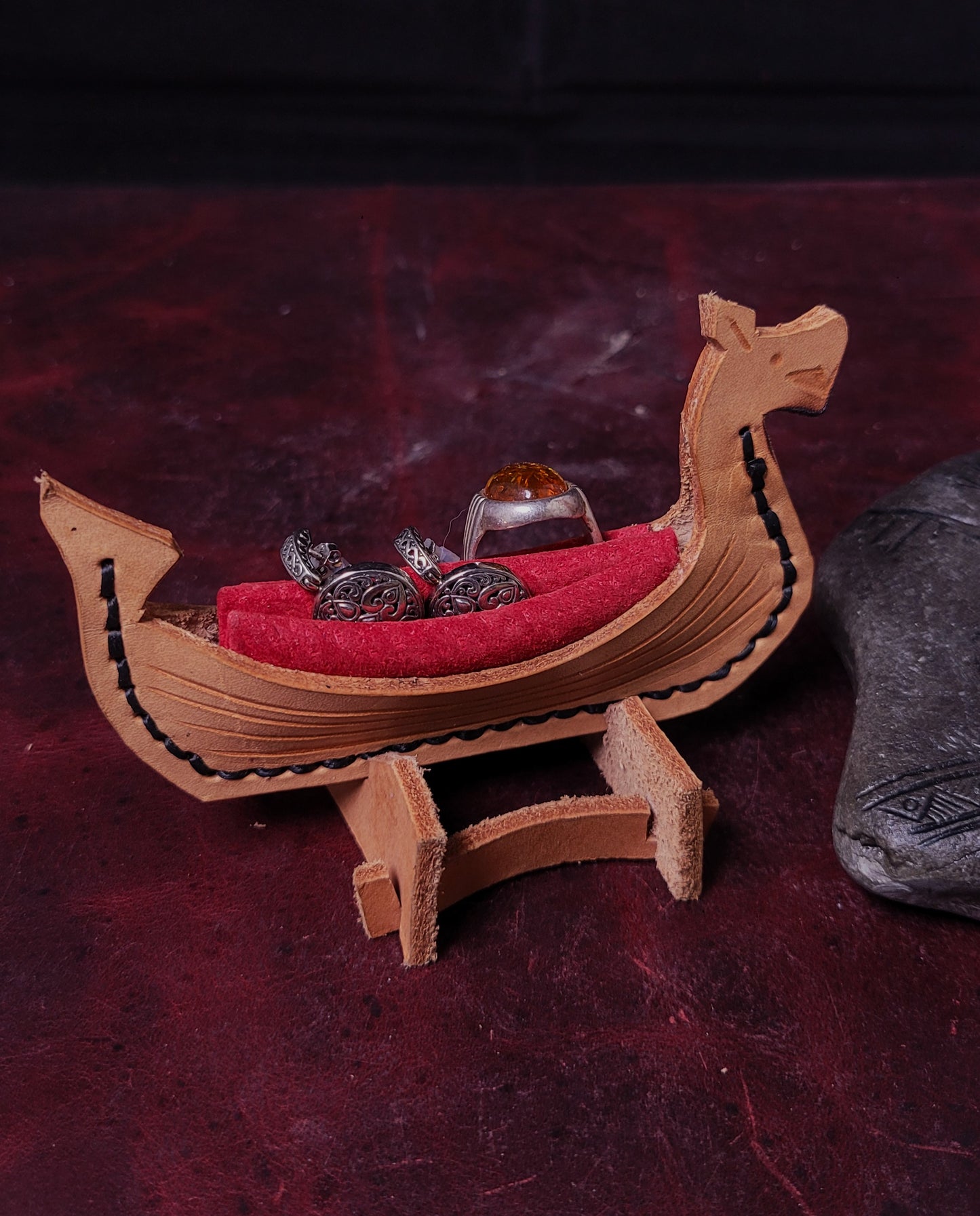 Leather Altar ship (jewelry)