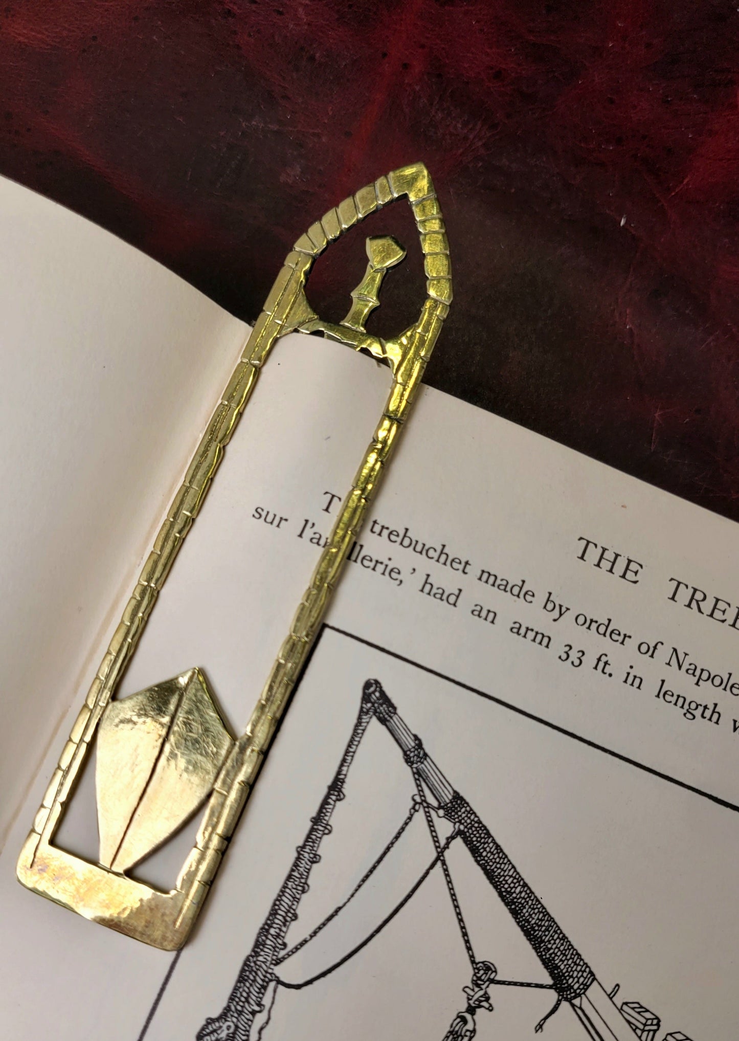 Brass sword/ shield bookmark