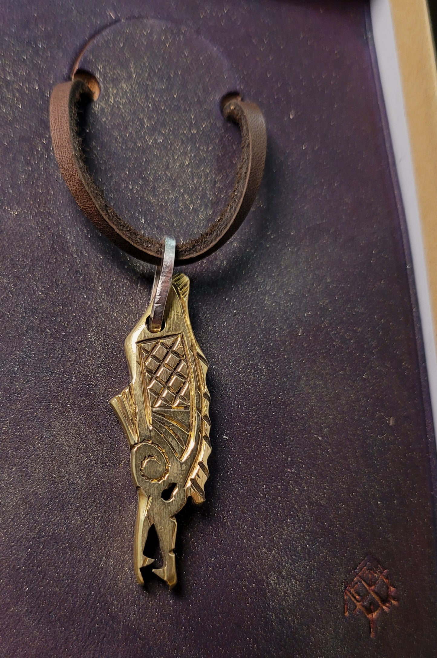 Brass Sea Serpent Pendant