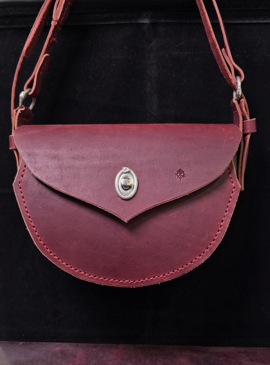 Silver Serpent Red Leather Purse