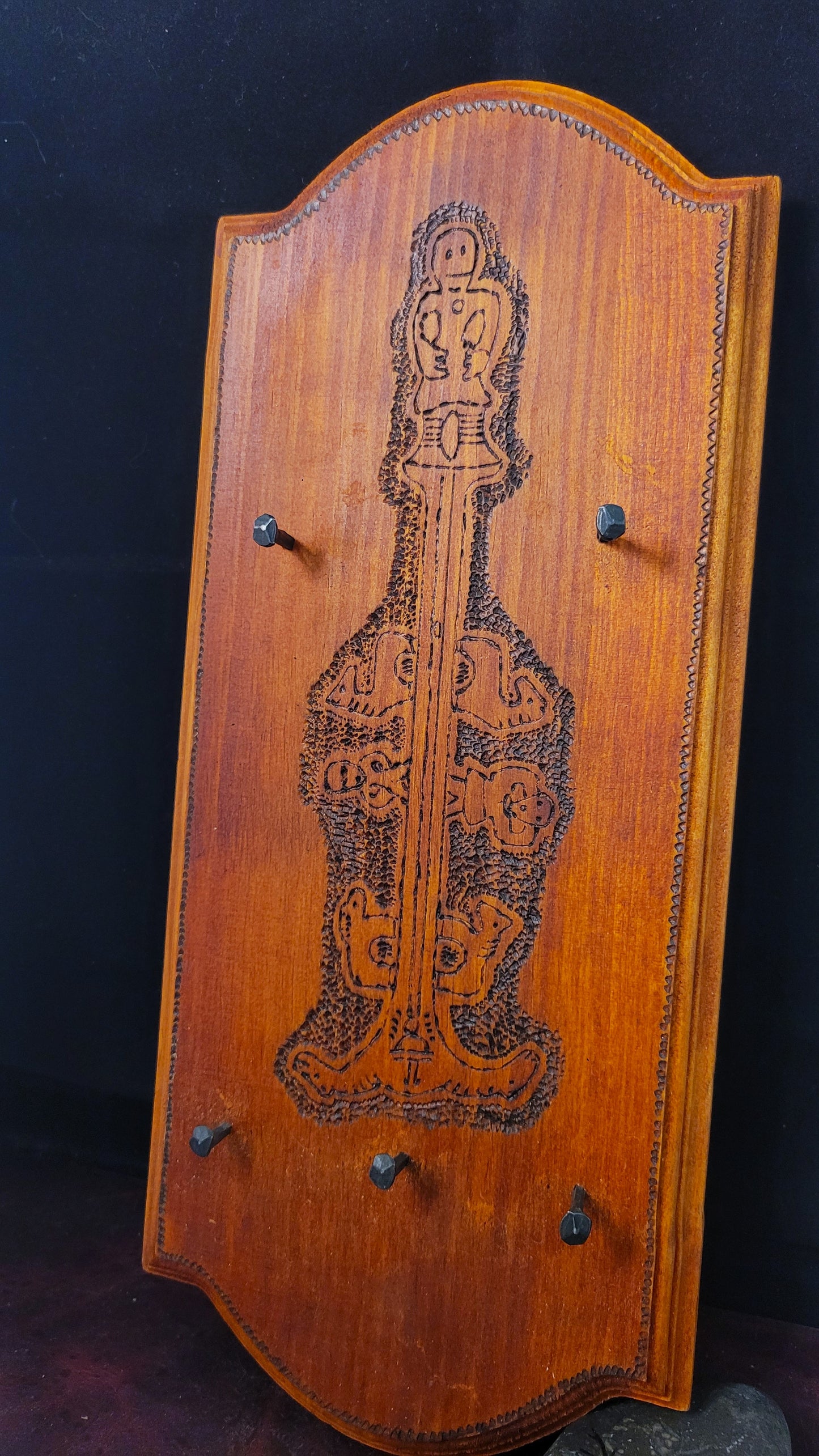 wood key rack - Slavic Cosmos