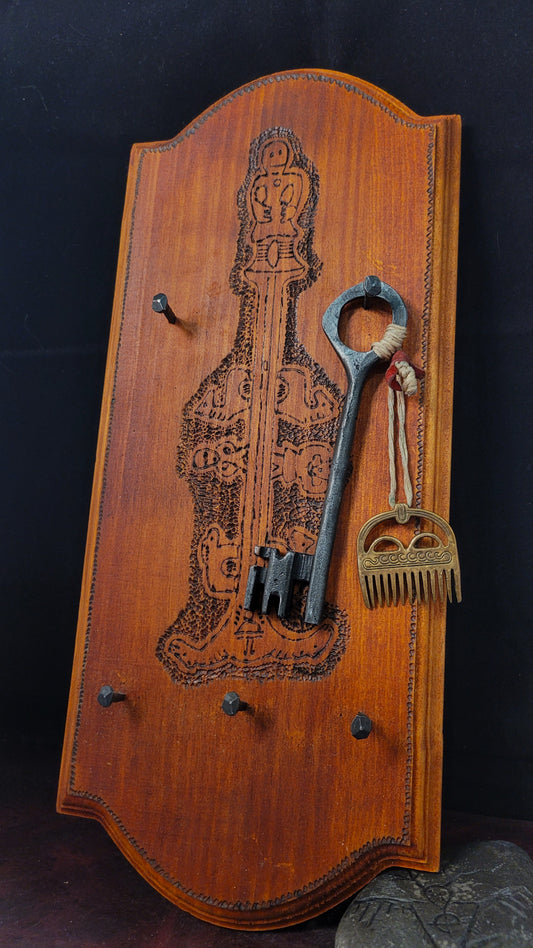 wood key rack - Slavic Cosmos